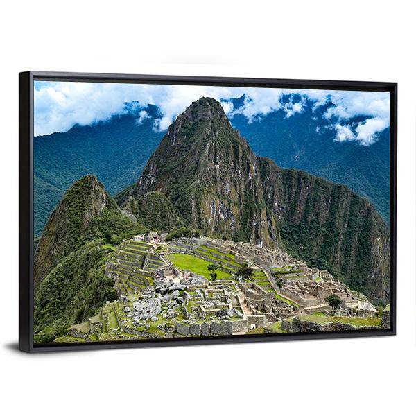 Machu Picchu Morning Canvas Wall Art-3 Horizontal-Gallery Wrap-25" x 16"-Tiaracle