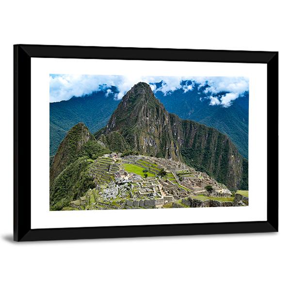 Machu Picchu Morning Canvas Wall Art-3 Horizontal-Gallery Wrap-25" x 16"-Tiaracle