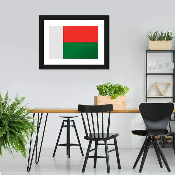 Madagascar Flag Canvas Wall Art-3 Horizontal-Gallery Wrap-25" x 16"-Tiaracle