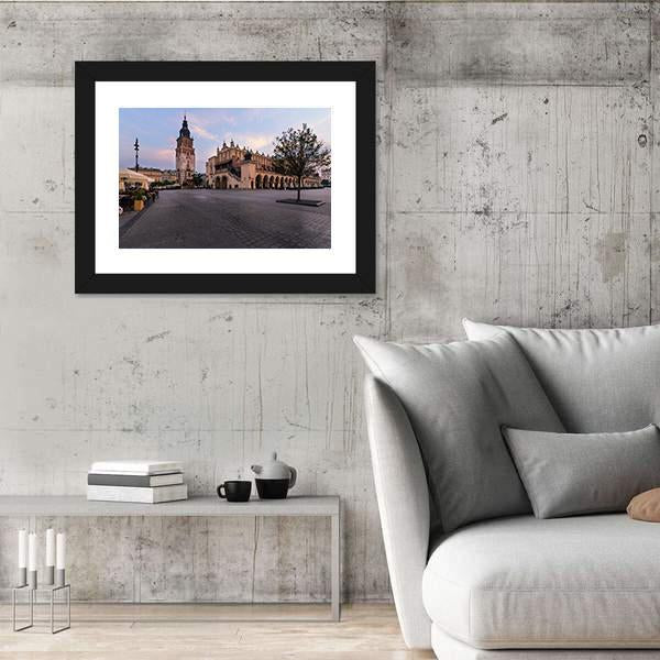 Main Square Of Krakow Canvas Wall Art-3 Horizontal-Gallery Wrap-25" x 16"-Tiaracle
