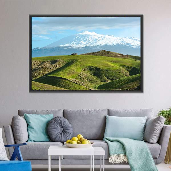 Majestic Etna Dominates Canvas Wall Art-3 Horizontal-Gallery Wrap-25" x 16"-Tiaracle