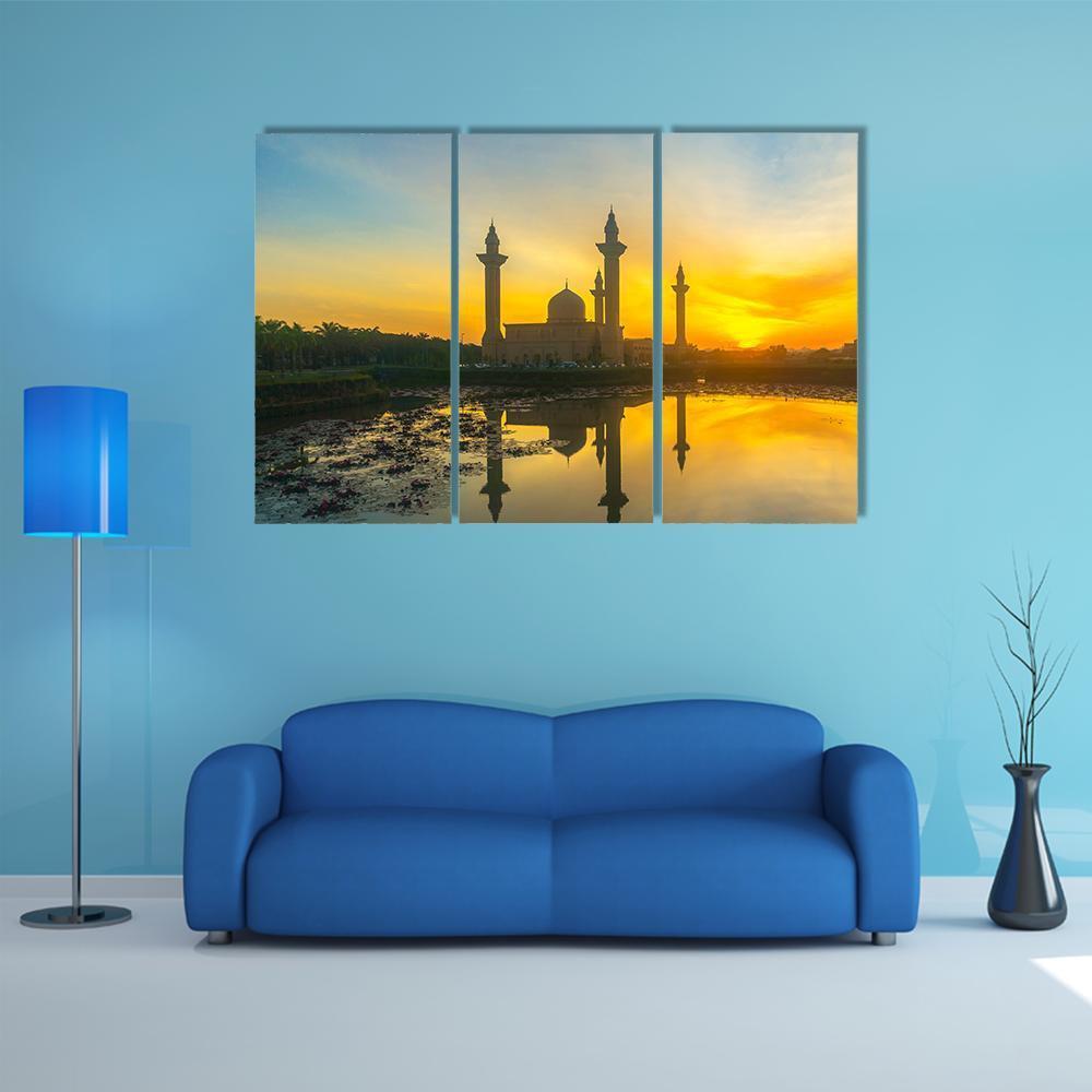Tengku Ampuan Jemaah Mosque Canvas Wall Art-3 Horizontal-Gallery Wrap-37" x 24"-Tiaracle