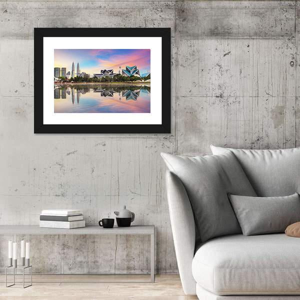 Malaysia Skyline Canvas Wall Art-3 Horizontal-Gallery Wrap-25" x 16"-Tiaracle