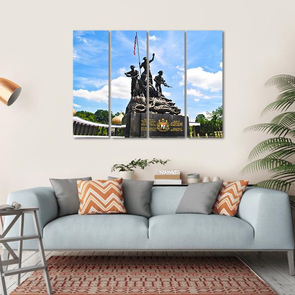 Malaysia's National Monument Canvas Wall Art-4 Horizontal-Gallery Wrap-34" x 24"-Tiaracle