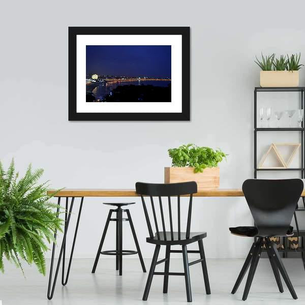 Marine Drive Mumbai Canvas Wall Art-3 Horizontal-Gallery Wrap-25" x 16"-Tiaracle