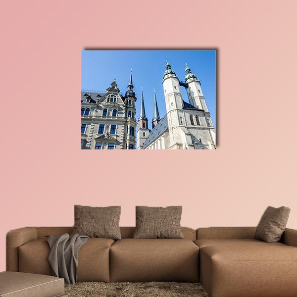Church In Halle Canvas Wall Art-1 Piece-Gallery Wrap-48" x 32"-Tiaracle