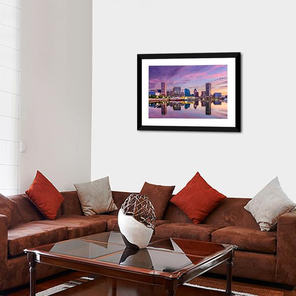 Maryland Skyline Panoramic Canvas Wall Art-1 Piece-36" x 12"-Tiaracle