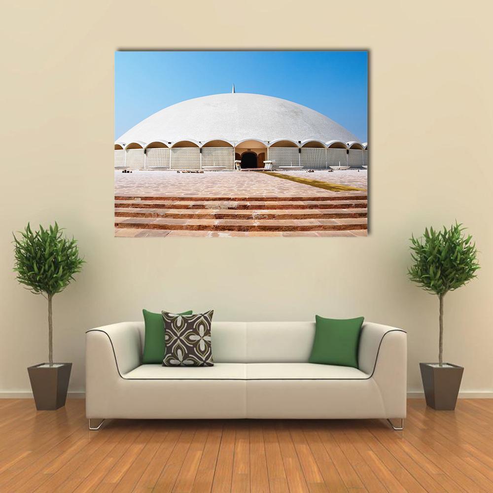 Tooba Mosque Karachi Canvas Wall Art-1 Piece-Gallery Wrap-48" x 32"-Tiaracle
