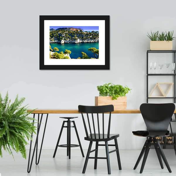 Massif des Calanques Canvas Wall Art-5 Horizontal-Gallery Wrap-22" x 12"-Tiaracle
