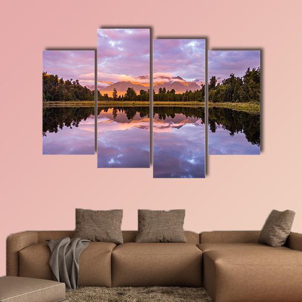 Matheson Lake Canvas Wall Art-4 Pop-Gallery Wrap-50" x 32"-Tiaracle