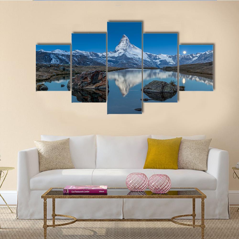 Stellilake In Afternoon Canvas Wall Art-5 Star-Gallery Wrap-62" x 32"-Tiaracle