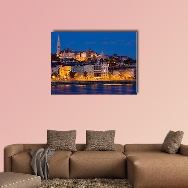 Matthias Church In Budapest Canvas Wall Art-1 Piece-Gallery Wrap-48" x 32"-Tiaracle