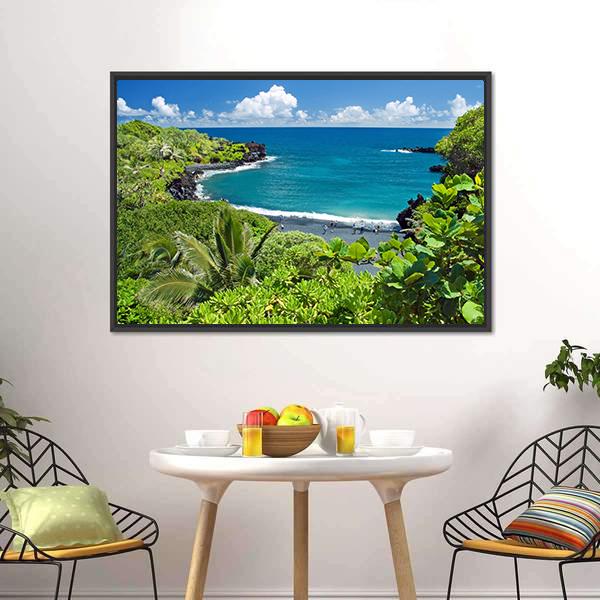 Maui Island In Hawaii Canvas Wall Art-3 Horizontal-Gallery Wrap-25" x 16"-Tiaracle