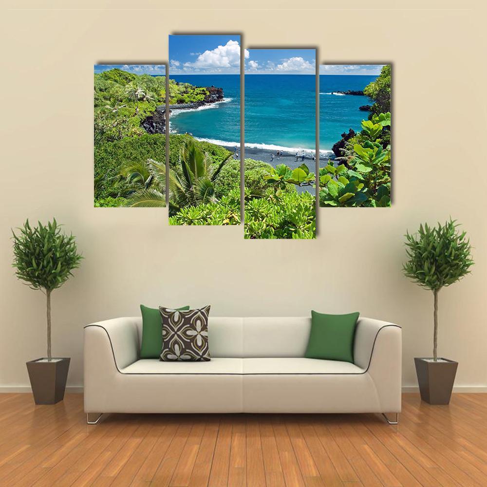 Maui Island In Hawaii Canvas Wall Art-4 Pop-Gallery Wrap-50" x 32"-Tiaracle
