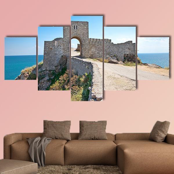 Old Gate Of Medieval Fortress Canvas Wall Art-5 Star-Gallery Wrap-62" x 32"-Tiaracle