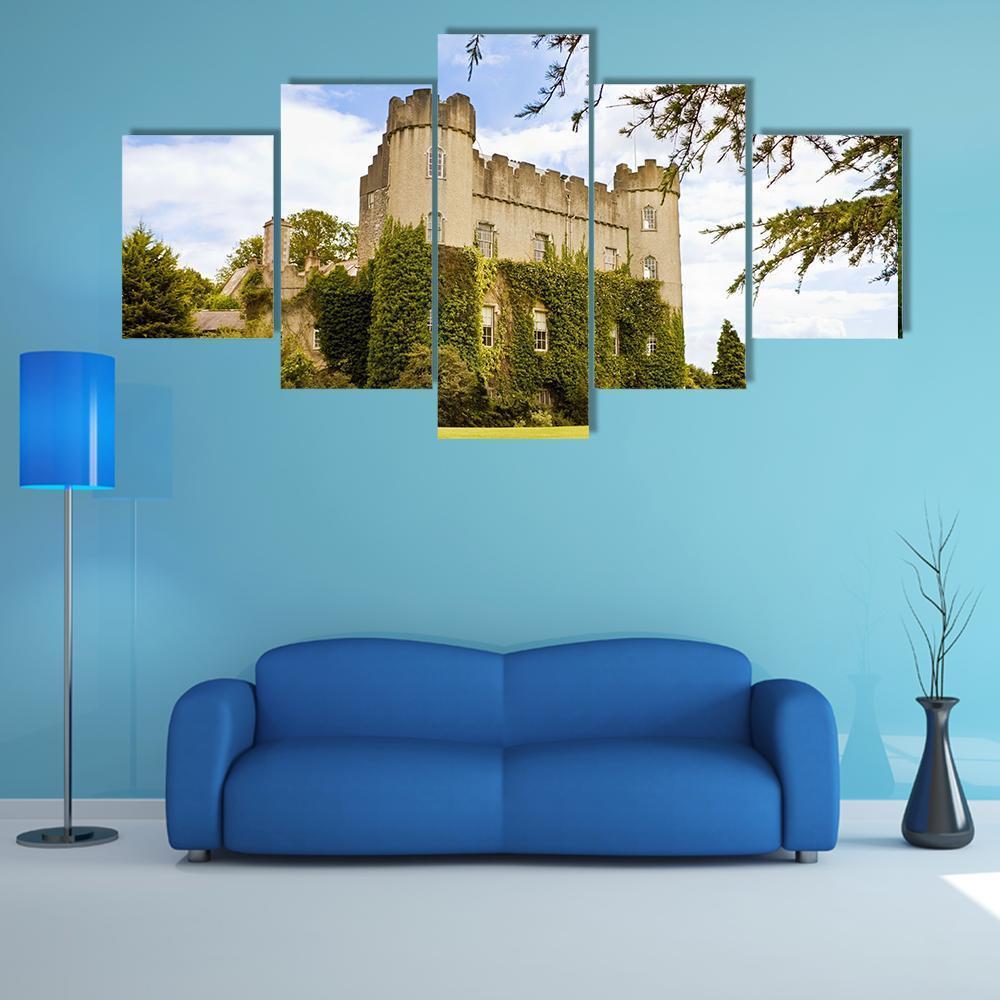 Medieval Irish Castle Canvas Wall Art-5 Star-Gallery Wrap-62" x 32"-Tiaracle