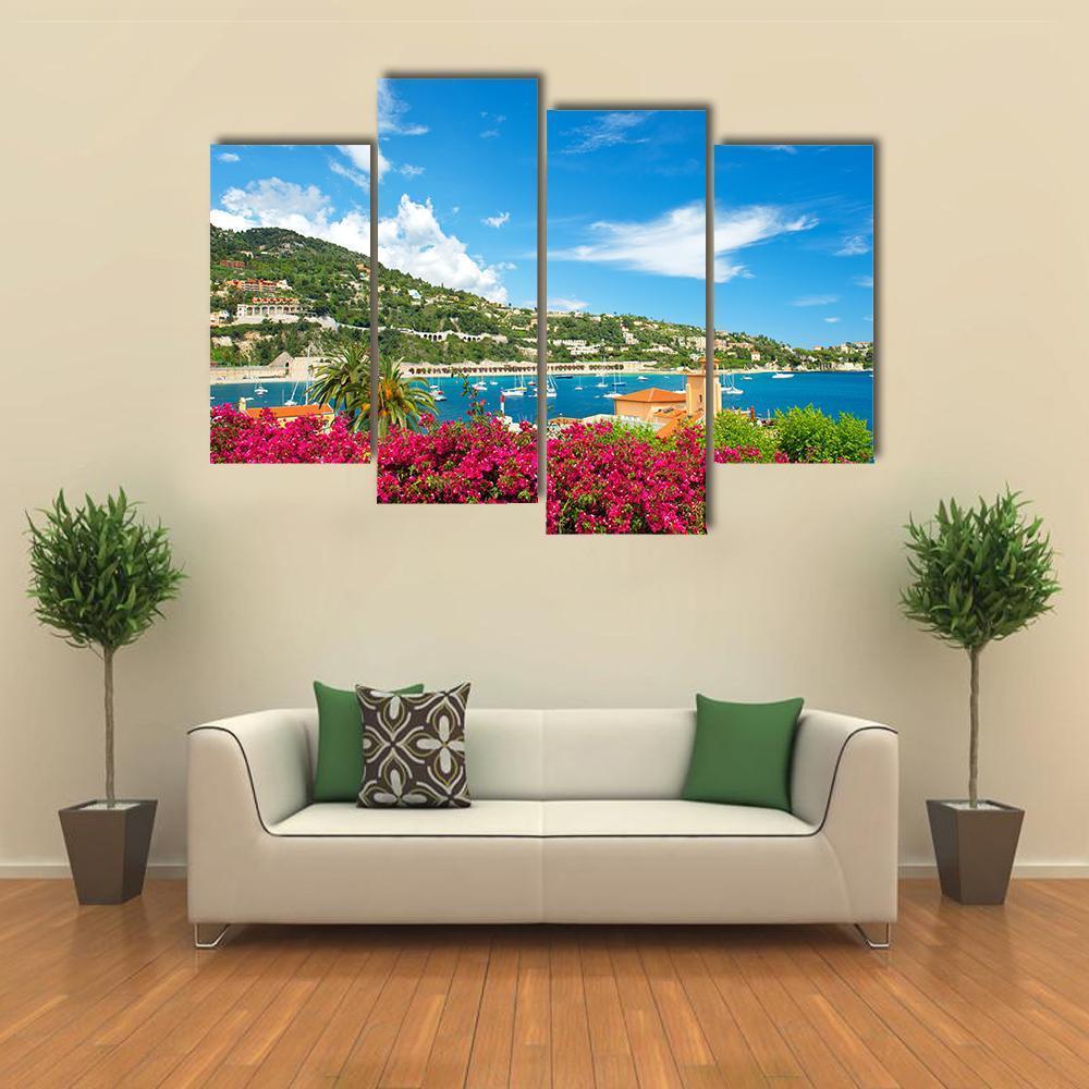 Beautiful Mediterranean Landscape Canvas Wall Art-4 Pop-Gallery Wrap-50" x 32"-Tiaracle