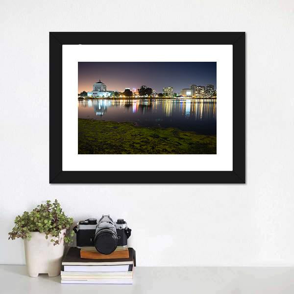 Merritt Lake Canvas Wall Art-1 Piece-Framed Print-20" x 16"-Tiaracle