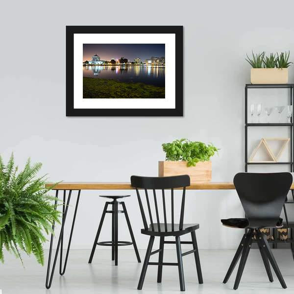 Merritt Lake Canvas Wall Art-3 Horizontal-Gallery Wrap-25" x 16"-Tiaracle