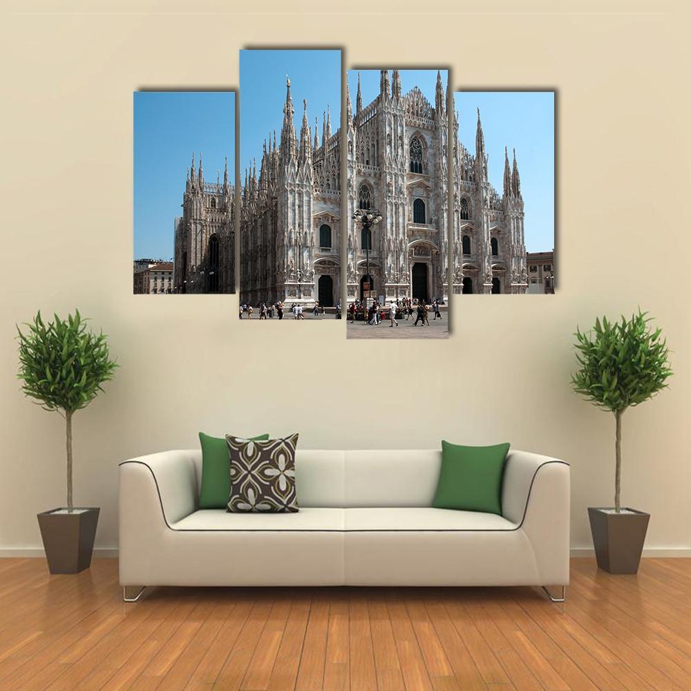 Milan Cathedral Canvas Wall Art-4 Pop-Gallery Wrap-50" x 32"-Tiaracle