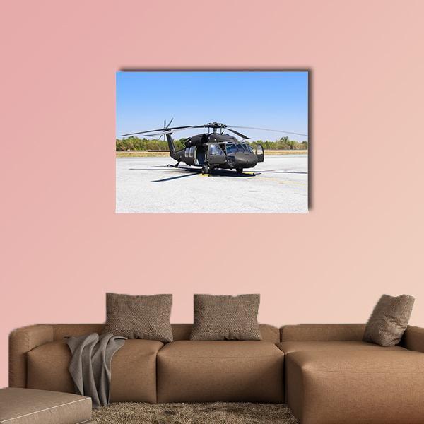 Blackhawk Helicopter Canvas Wall Art-1 Piece-Gallery Wrap-48" x 32"-Tiaracle
