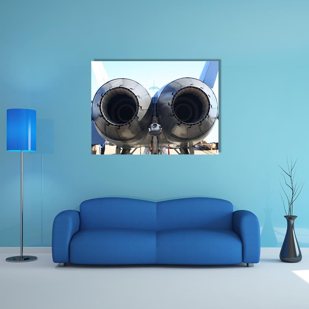 Military Jet Engines Canvas Wall Art-1 Piece-Gallery Wrap-48" x 32"-Tiaracle