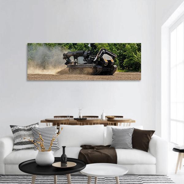 Military Tank Russia Panoramic Canvas Wall Art-1 Piece-36" x 12"-Tiaracle