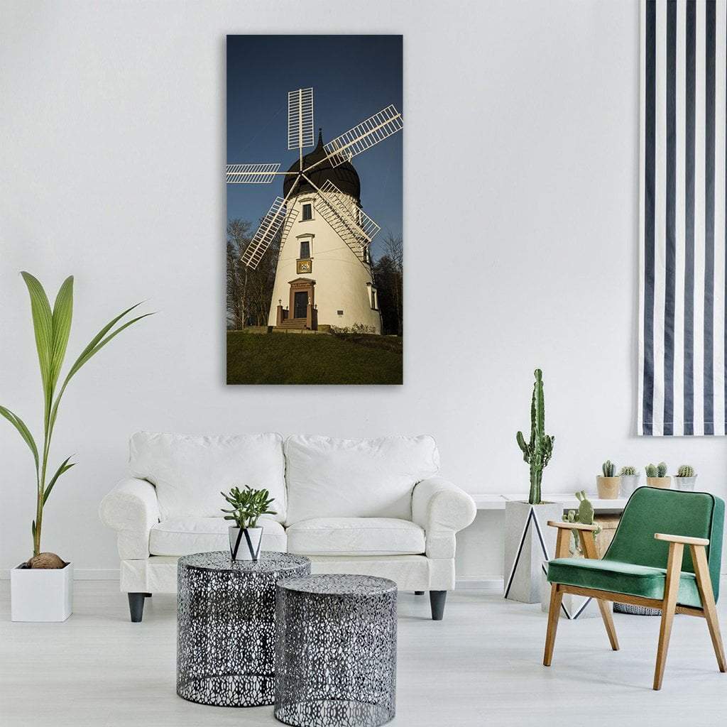 Mill Gifhorn Netherland Vertical Canvas Wall Art-1 Vertical-Gallery Wrap-12" x 24"-Tiaracle
