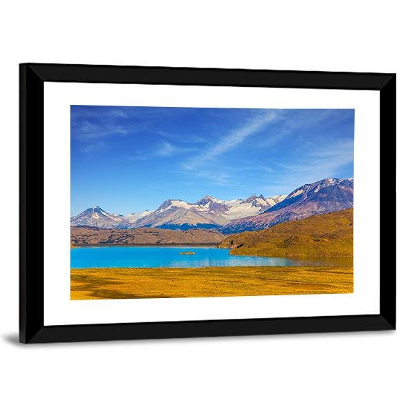 Mirror Lake With Icy Water Canvas Wall Art-5 Horizontal-Gallery Wrap-22" x 12"-Tiaracle