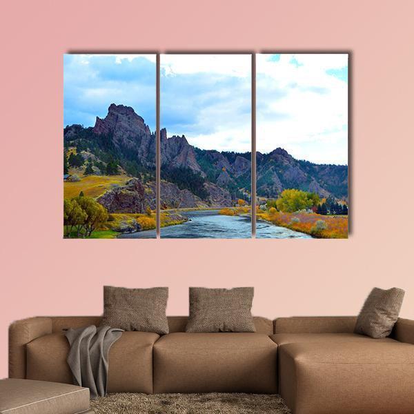 Missouri River Colors Canvas Wall Art-3 Horizontal-Gallery Wrap-37" x 24"-Tiaracle
