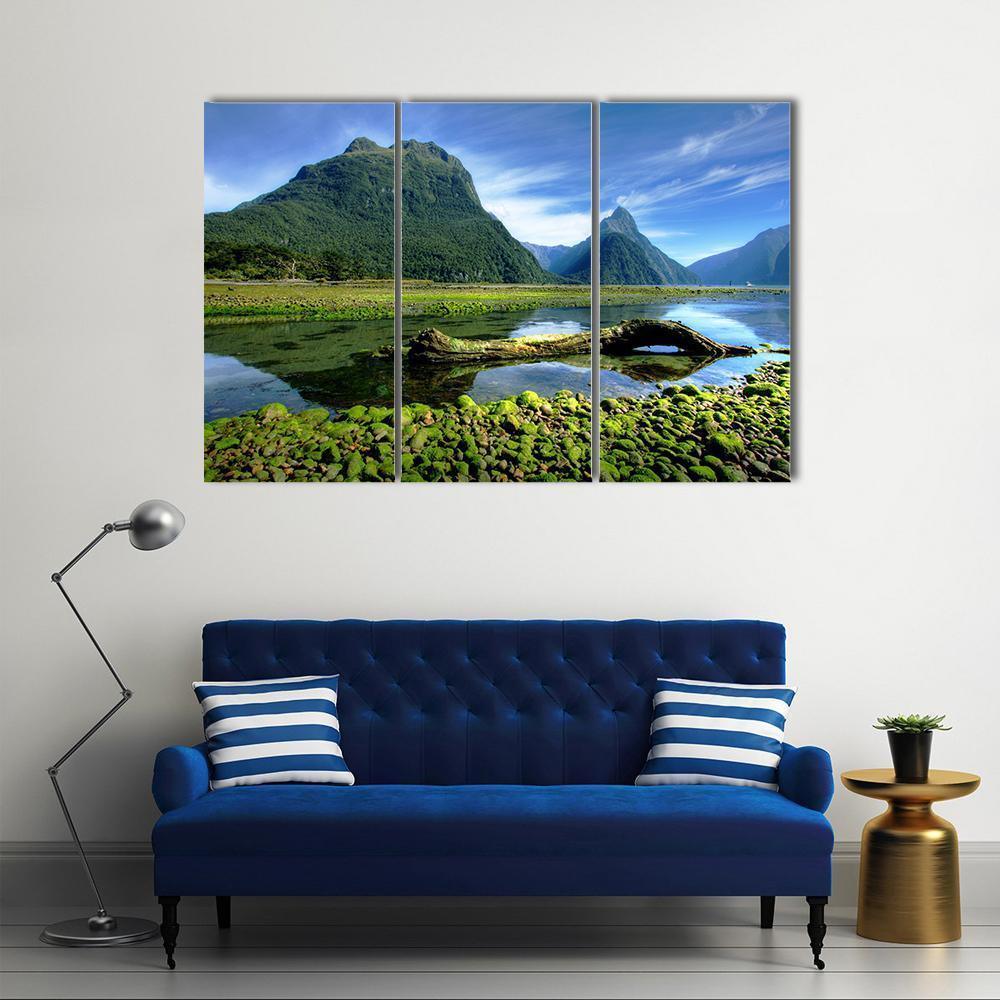 Mitre Peak New Zealand Canvas Wall Art-3 Horizontal-Gallery Wrap-37" x 24"-Tiaracle