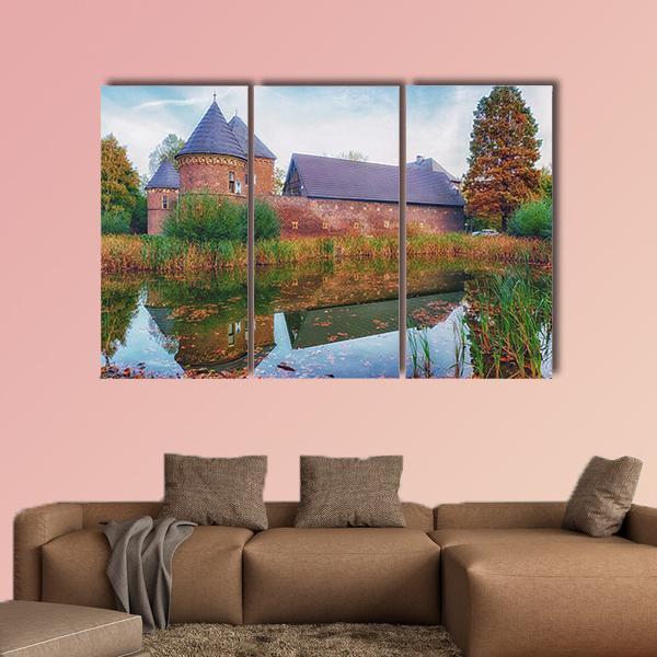 Burg Vondern Castle Canvas Wall Art-3 Horizontal-Gallery Wrap-25" x 16"-Tiaracle