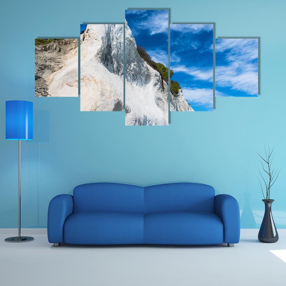 Mons Klint Cliffs Canvas Wall Art-5 Star-Gallery Wrap-62" x 32"-Tiaracle