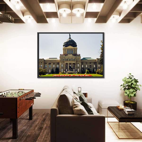 Montana State Capitol Canvas Wall Art-5 Horizontal-Gallery Wrap-22" x 12"-Tiaracle