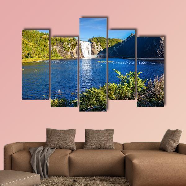 Montmorency Falls Canvas Wall Art-5 Pop-Gallery Wrap-47" x 32"-Tiaracle