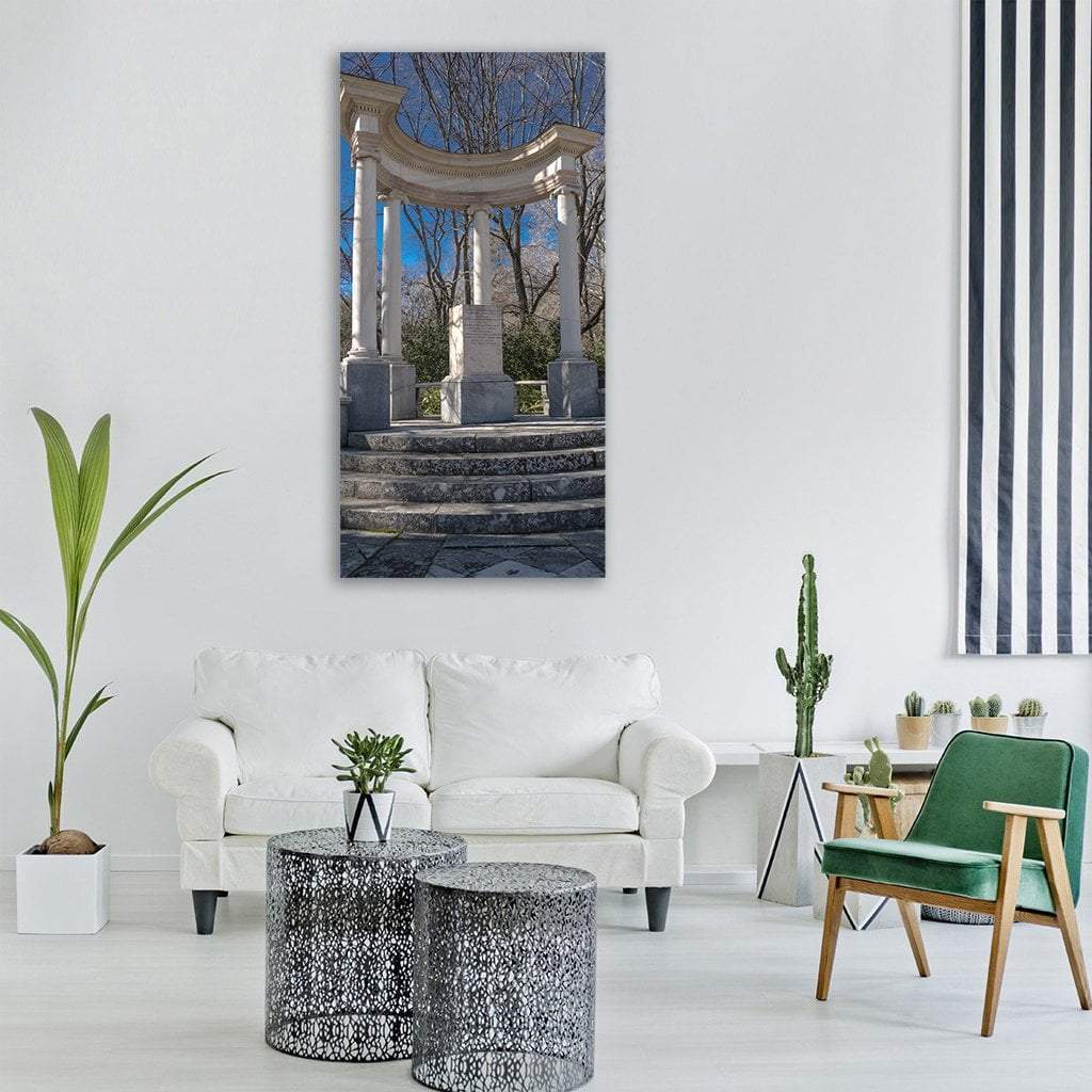 Monument In Madrid Park Vertical Canvas Wall Art-1 Vertical-Gallery Wrap-12" x 24"-Tiaracle