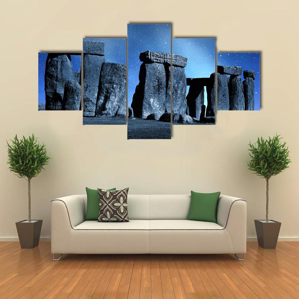 Monument Stonehenge England Canvas Wall Art-5 Star-Gallery Wrap-62" x 32"-Tiaracle