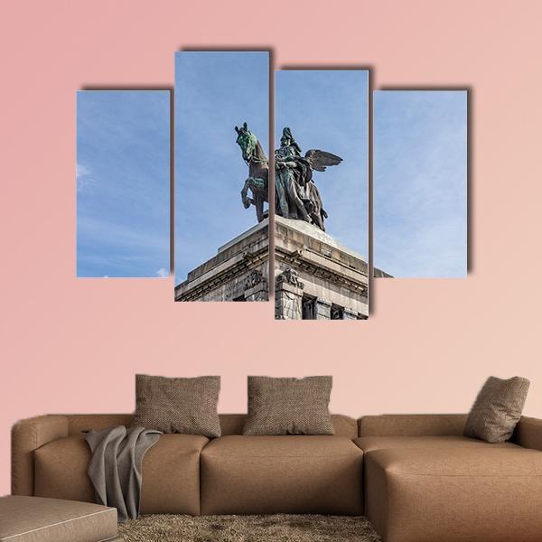 Monument To Kaiser Wilhelm I Canvas Wall Art-4 Pop-Gallery Wrap-50" x 32"-Tiaracle