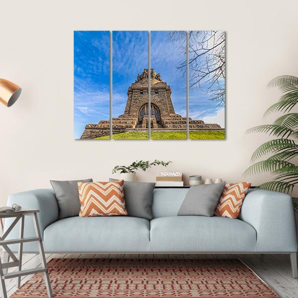 Monument To The Battle Of Nations Canvas Wall Art-4 Horizontal-Gallery Wrap-34" x 24"-Tiaracle