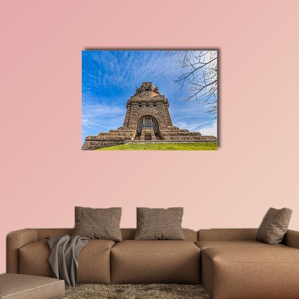 Monument To The Battle Of Nations Canvas Wall Art-1 Piece-Gallery Wrap-48" x 32"-Tiaracle