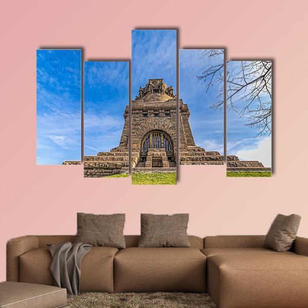 Monument To The Battle Of Nations Canvas Wall Art-5 Pop-Gallery Wrap-47" x 32"-Tiaracle