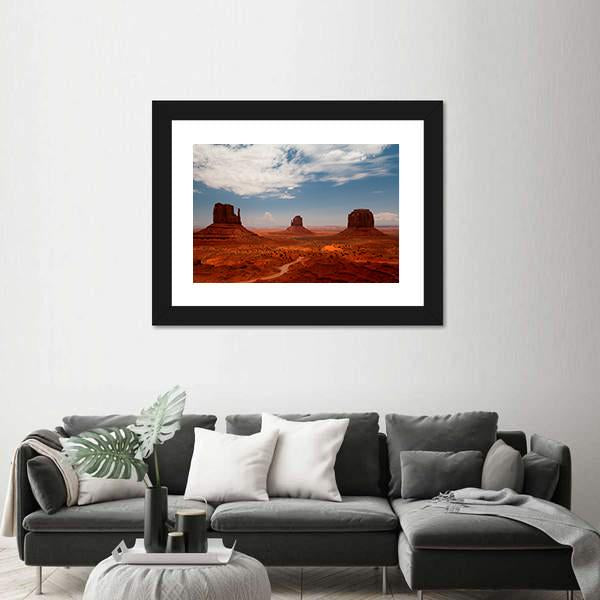 Monument Valley Utah Canvas Wall Art-5 Horizontal-Gallery Wrap-22" x 12"-Tiaracle