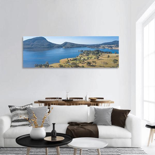 Lake Moogerah Panoramic Canvas Wall Art-1 Piece-36" x 12"-Tiaracle