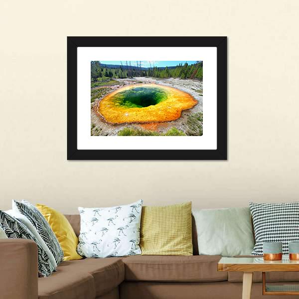 Morning Glory Pool Canvas Wall Art-5 Horizontal-Gallery Wrap-22" x 12"-Tiaracle