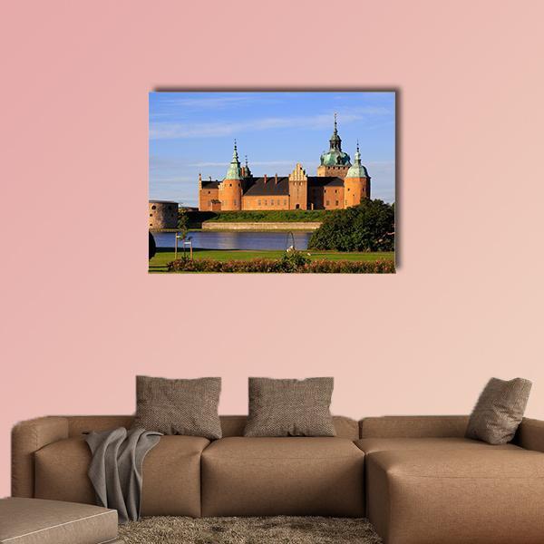 Kalmar Castle In Sweden Canvas Wall Art-1 Piece-Gallery Wrap-48" x 32"-Tiaracle