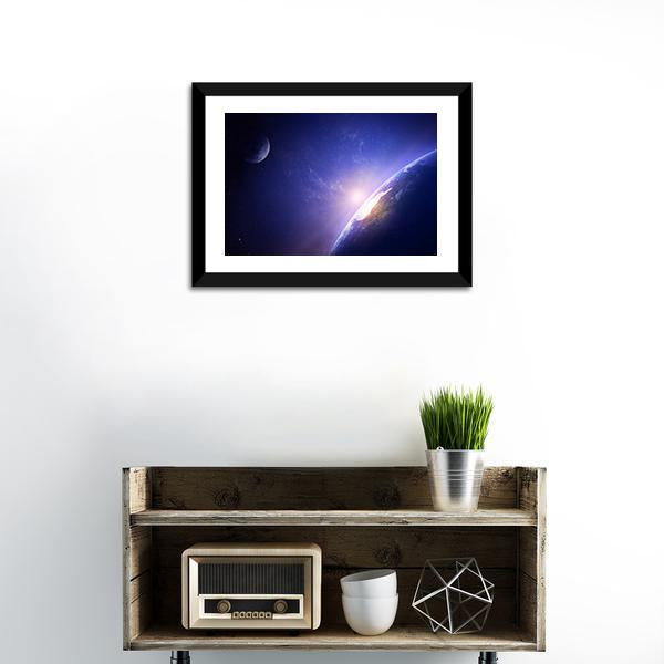 Morning On Planet Earth Canvas Wall Art-3 Horizontal-Gallery Wrap-25" x 16"-Tiaracle