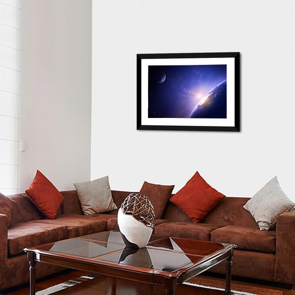 Morning On Planet Earth Canvas Wall Art-3 Horizontal-Gallery Wrap-25" x 16"-Tiaracle
