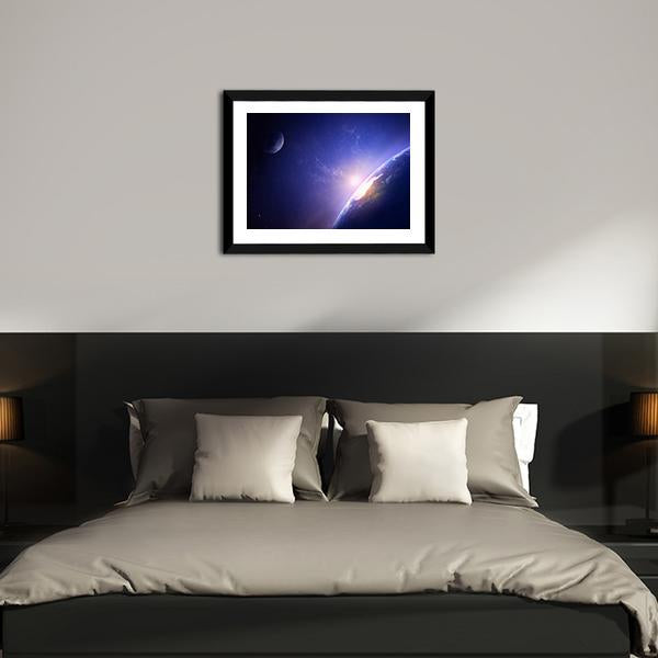 Morning On Planet Earth Canvas Wall Art-3 Horizontal-Gallery Wrap-25" x 16"-Tiaracle