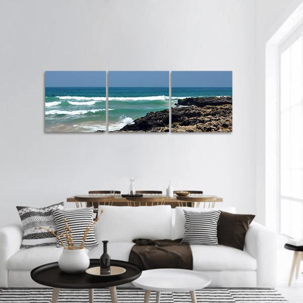 Taghazout Bay Morocco Panoramic Canvas Wall Art-3 Piece-25" x 08"-Tiaracle