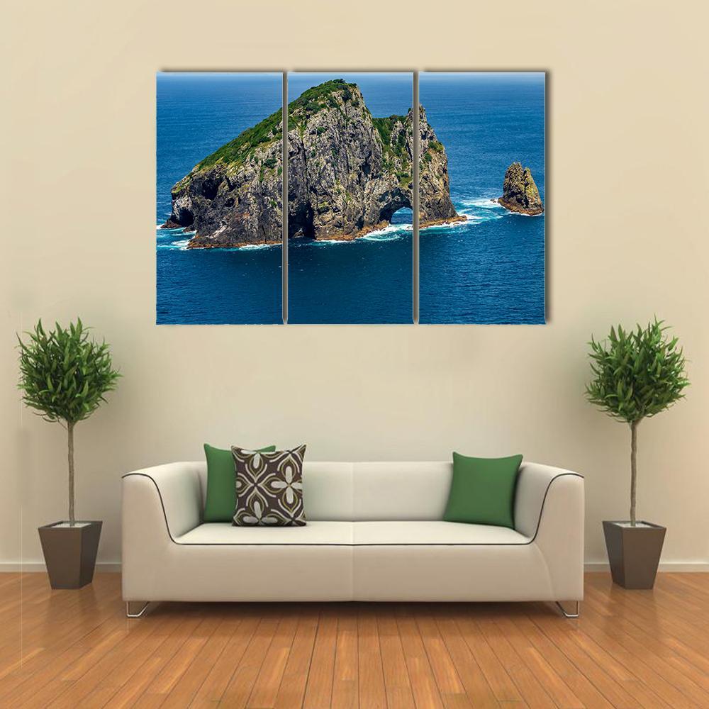 Motukokako Island Canvas Wall Art-3 Horizontal-Gallery Wrap-37" x 24"-Tiaracle